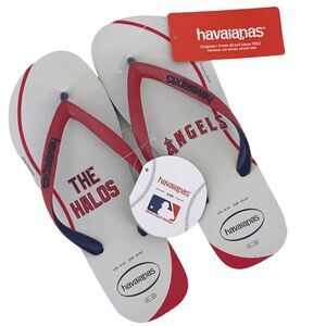 Havaianas Los Angeles Angels The Halos Baseball MLB Flip Flops Mens Size 9 41-42